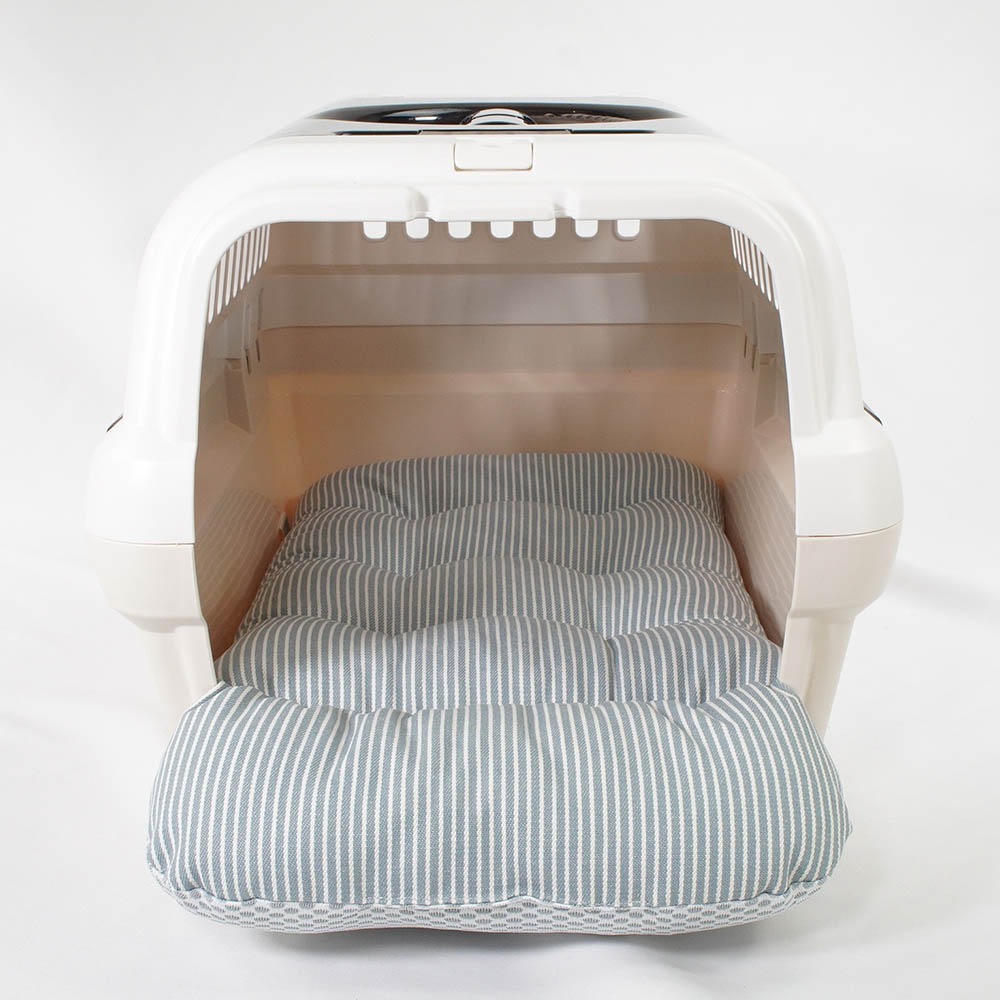 夏用 あごのせ縁無しクッション iCOLD 接触冷感 ヒッコリーデニムサックス Sサイズ