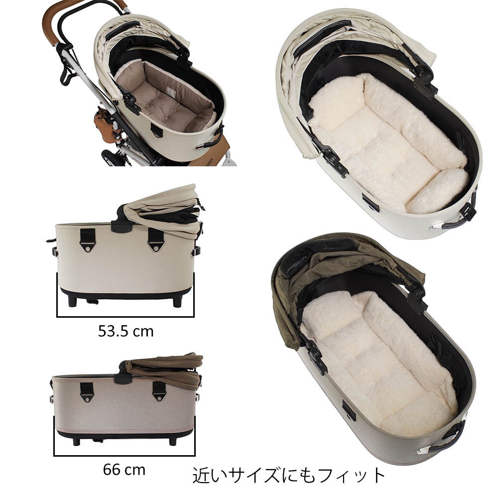 Helen's Via マルチフィット クレートクッション ファー S - 洗えるリバーシブル犬用ベッド 片面ふわもこファーで冬あったか 通年使用可