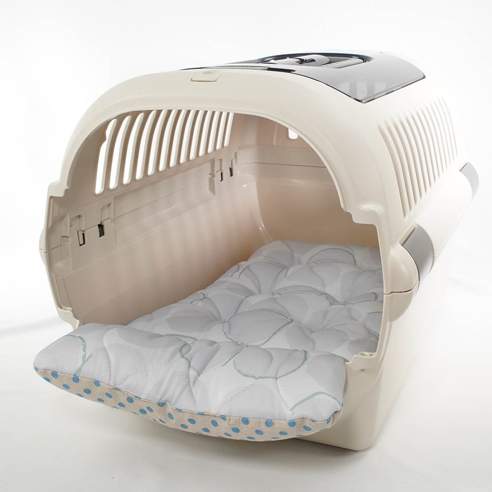 夏用あごのせ縁無しクッション/クレートクッション マーベラスクール Abuku グレー Mサイズ