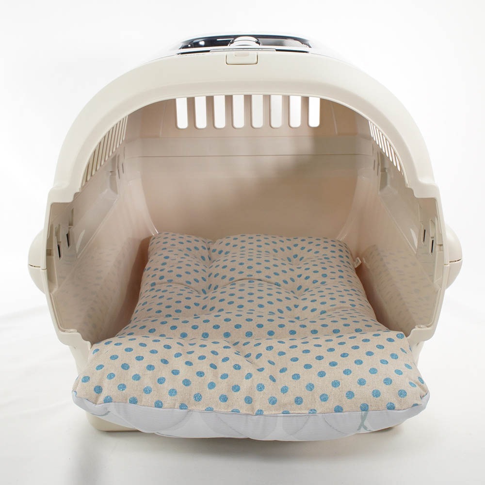 夏用あごのせ縁無しクッション/クレートクッション マーベラスクール Abuku グレー Mサイズ