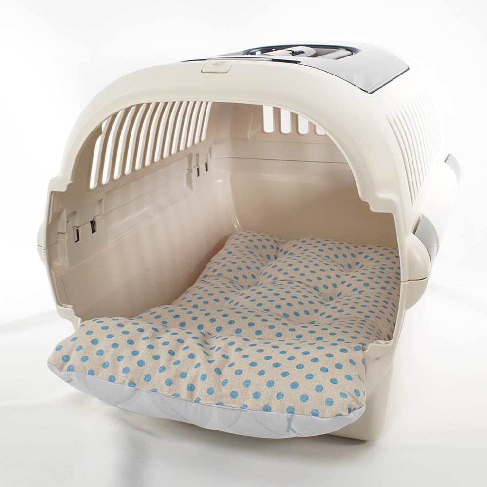 夏用あごのせ縁無しクッション/クレートクッション マーベラスクール Abuku グレー Mサイズ