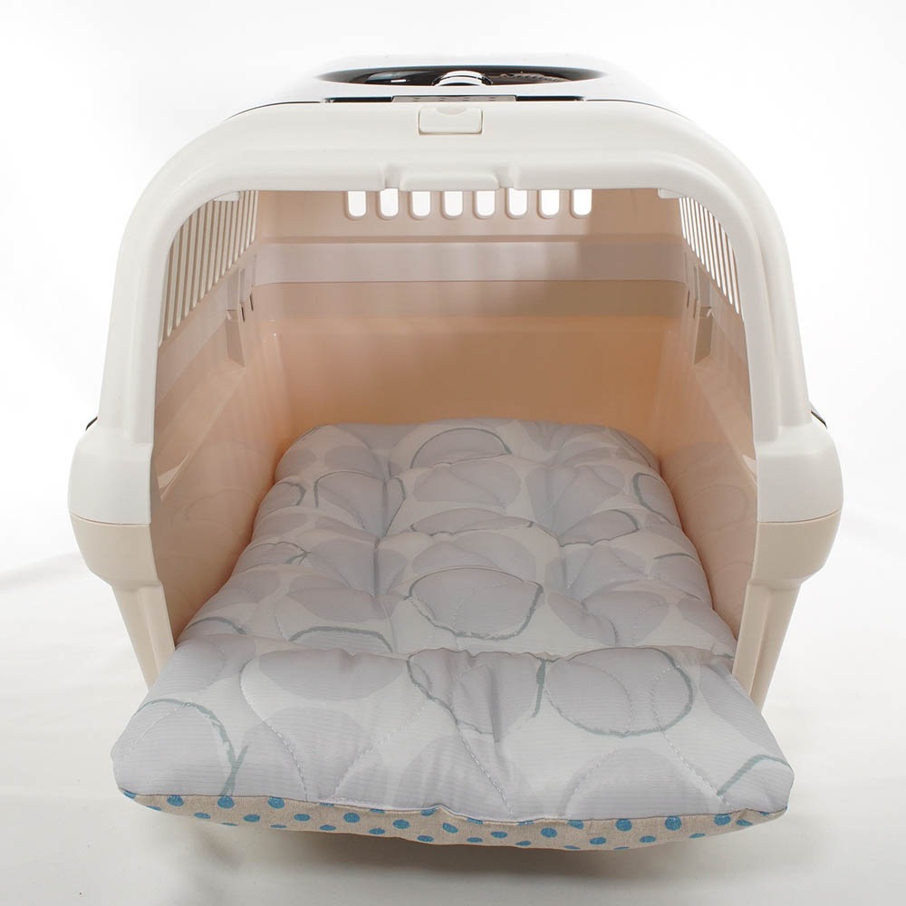 夏用あごのせ縁無しクッション/クレートクッション マーベラスクール Abuku グレー Mサイズ