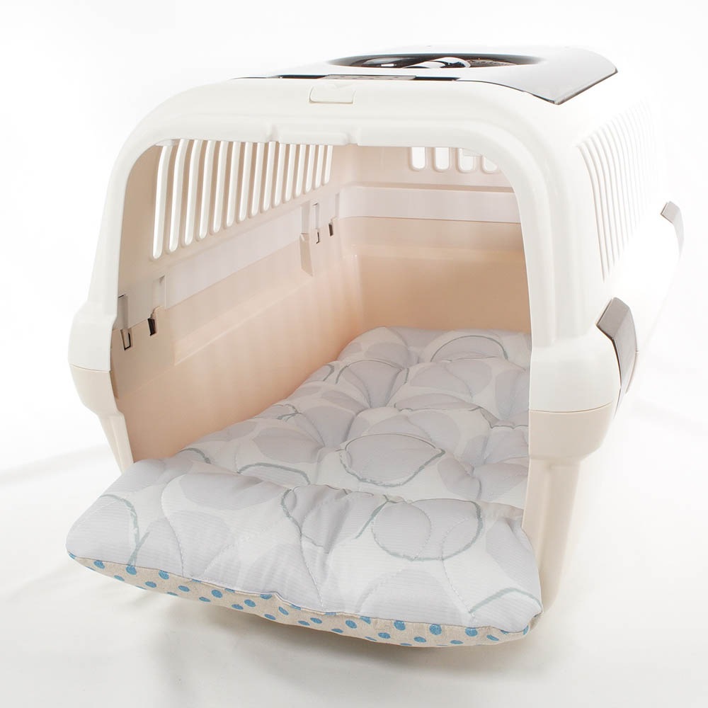 夏用あごのせ縁無しクッション/クレートクッション マーベラスクール Abuku グレー Mサイズ