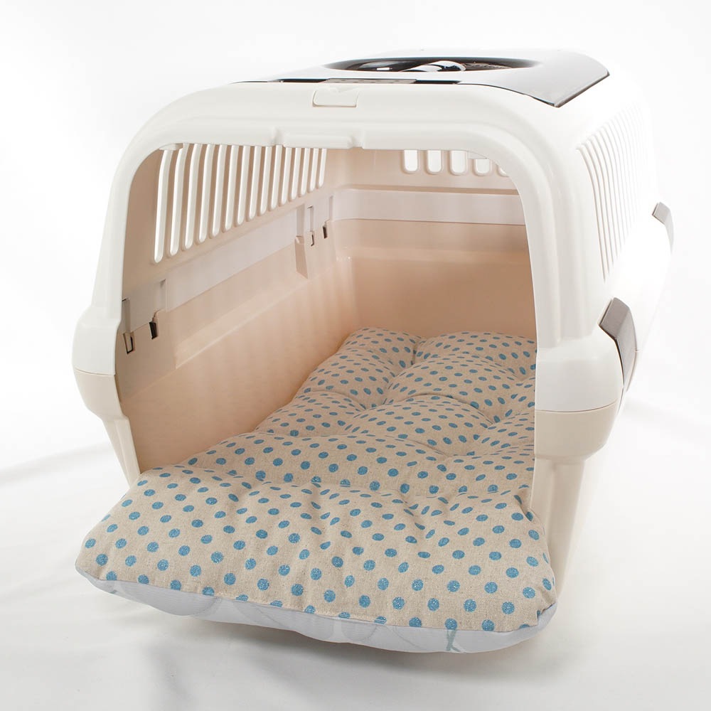 夏用あごのせ縁無しクッション/クレートクッション マーベラスクール Abuku グレー Mサイズ