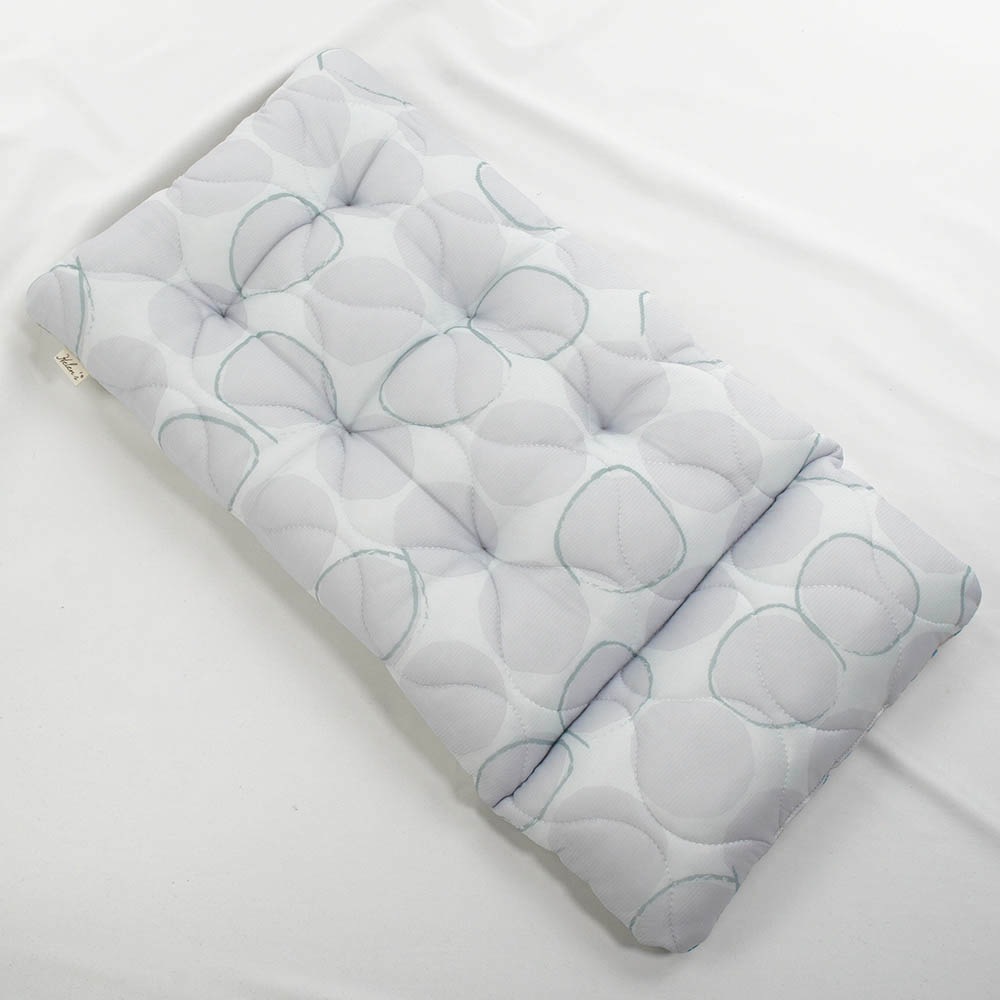 夏用あごのせ縁無しクッション/クレートクッション マーベラスクール Abuku グレー Mサイズ