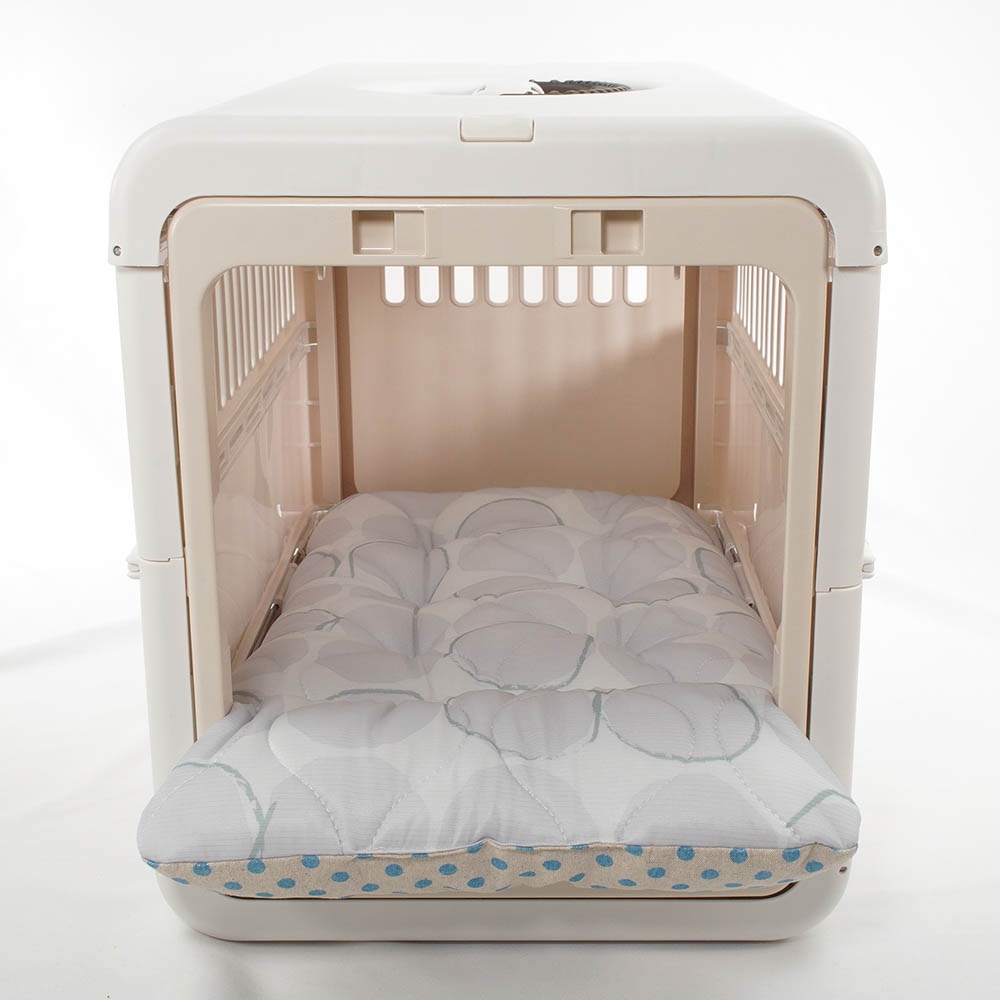 夏用あごのせ縁無しクッション/クレートクッション マーベラスクール Abuku グレー Mサイズ