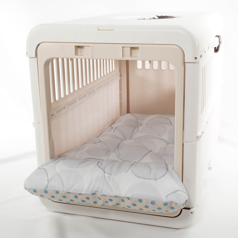 夏用あごのせ縁無しクッション/クレートクッション マーベラスクール Abuku グレー Mサイズ