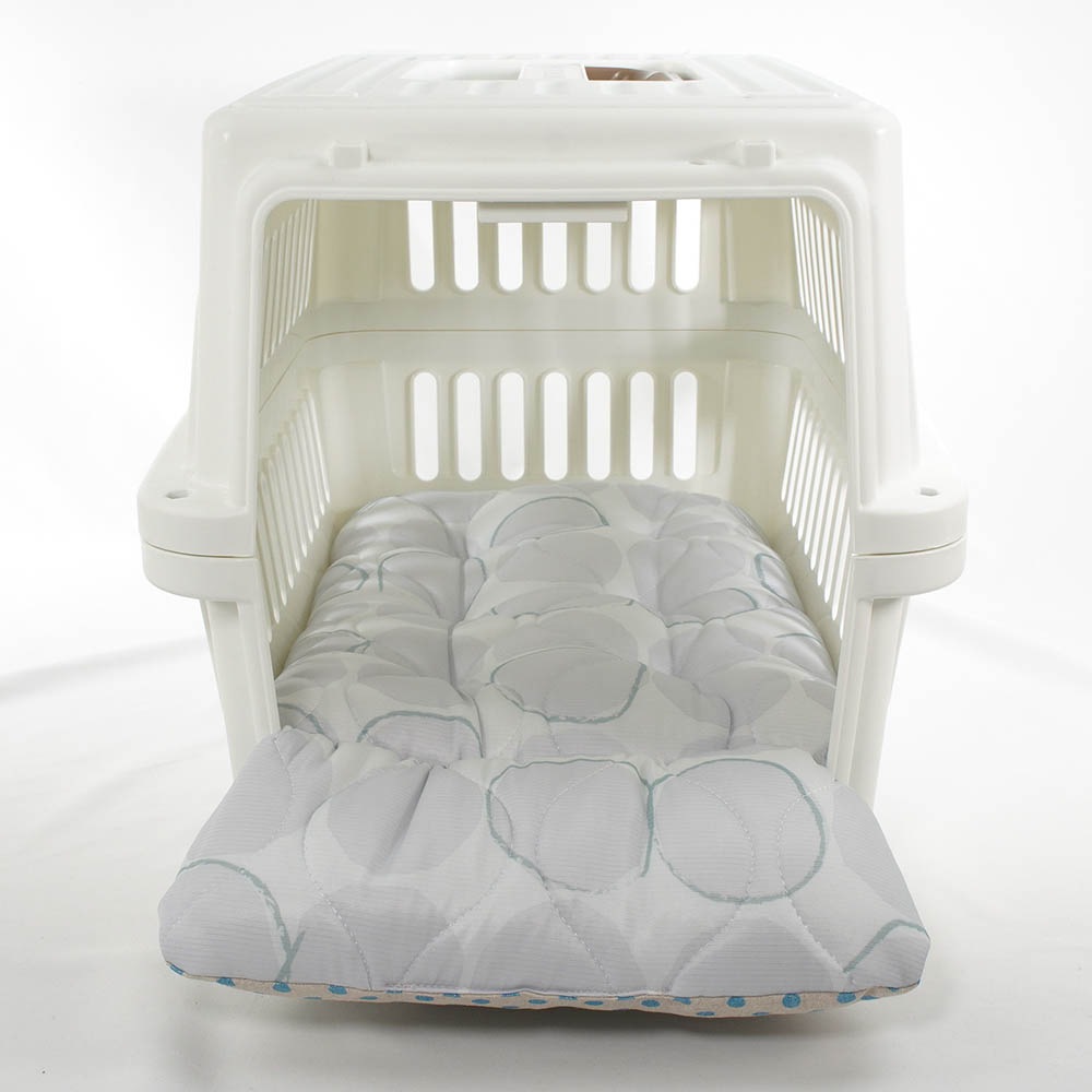 夏用あごのせ縁無しクッション/クレートクッション マーベラスクール Abuku グレー Mサイズ