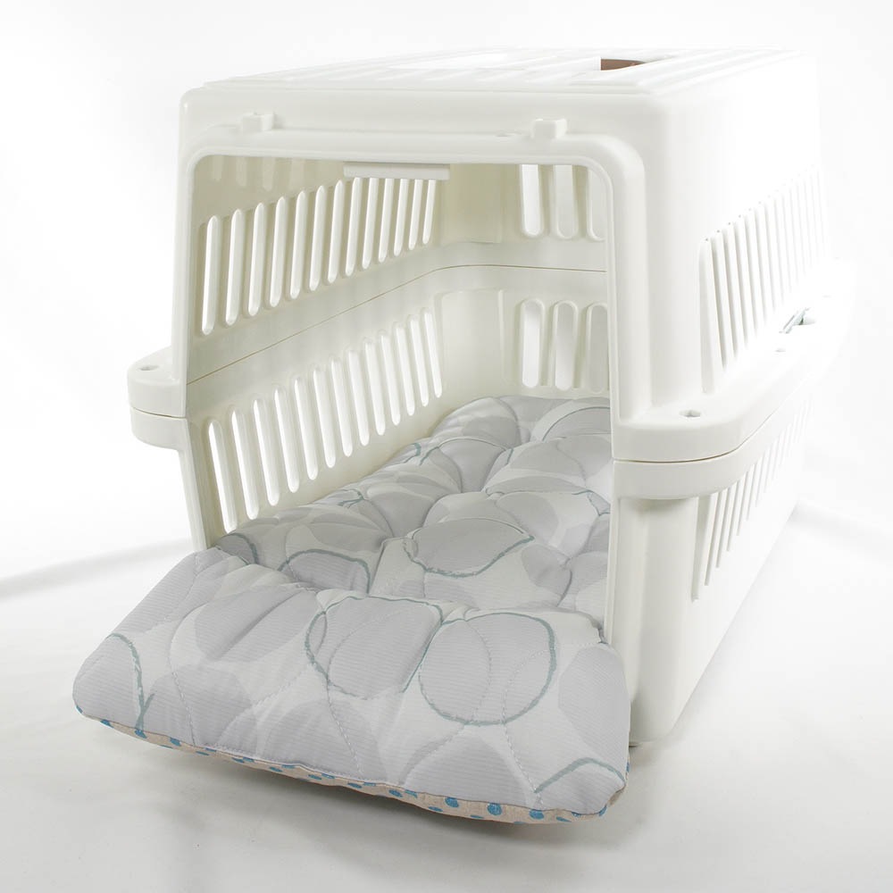 夏用あごのせ縁無しクッション/クレートクッション マーベラスクール Abuku グレー Mサイズ