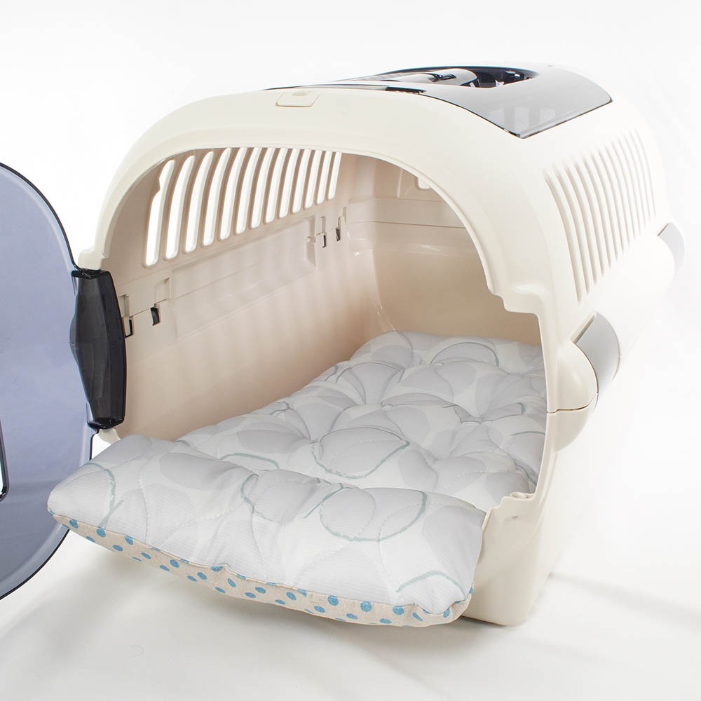 夏用あごのせ縁無しクッション/クレートクッション マーベラスクール Abuku グレー Mサイズ