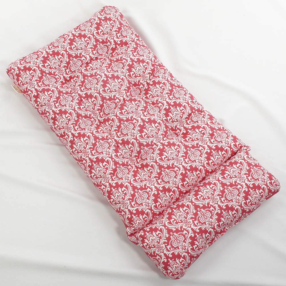 あごのせ縁無しクッション/クレートクッション ダマスクモロッカン ピンク Mサイズ