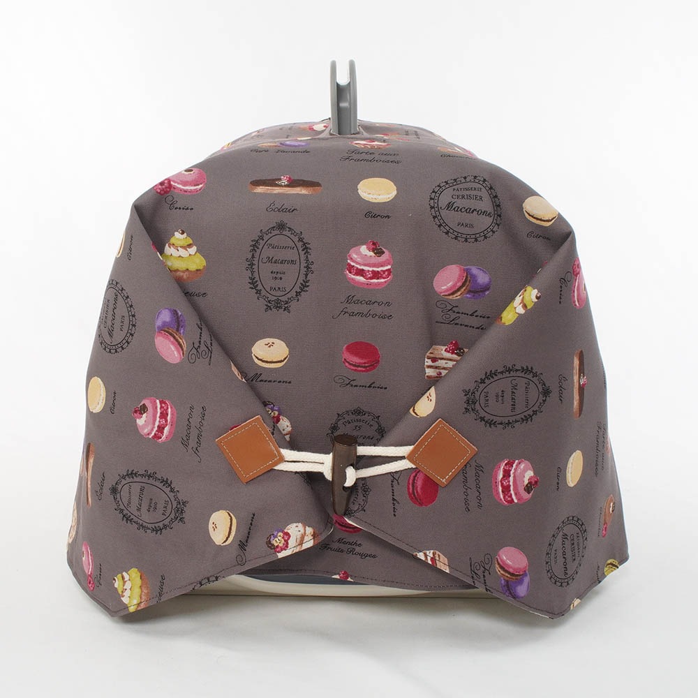 Helen's クレートカバー マカロンチョコドット Sサイズ トグルボタン付き