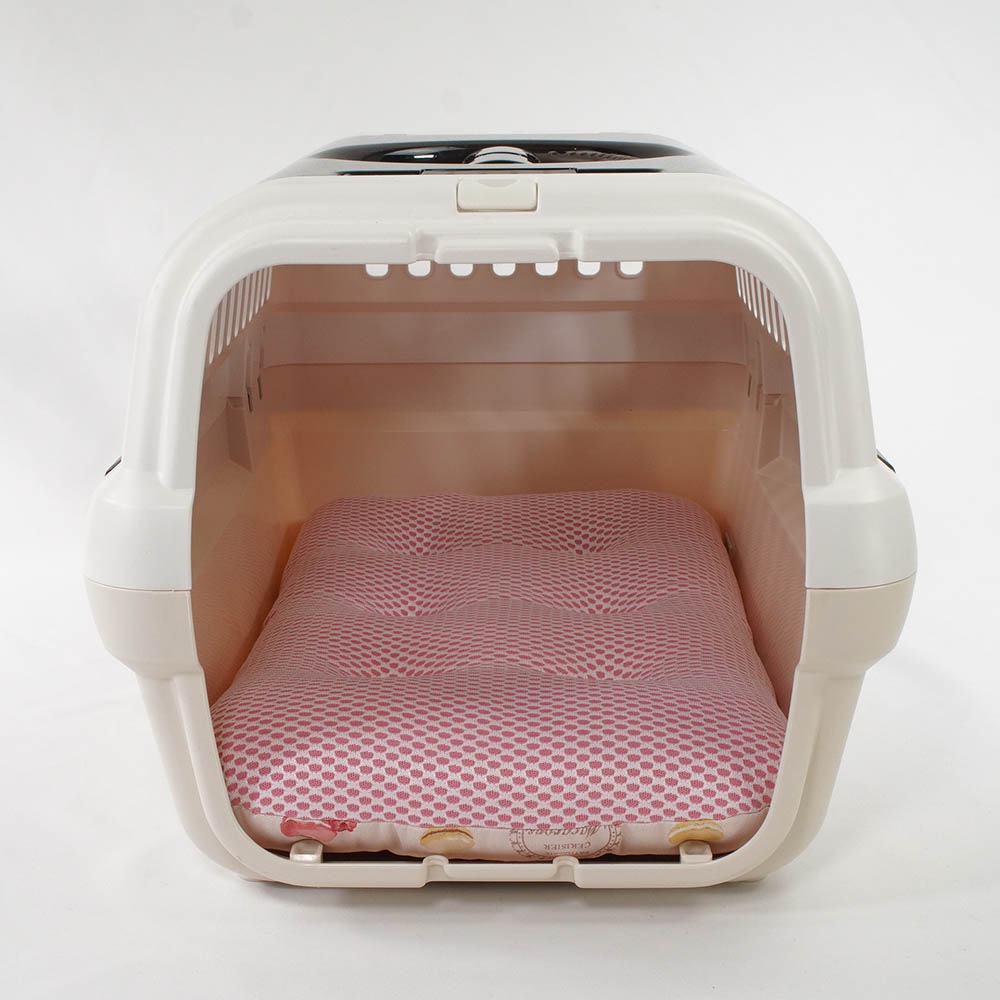 夏用縁無しクッションベッド iCOLD 接触冷感 マカロンピンク Sサイズ