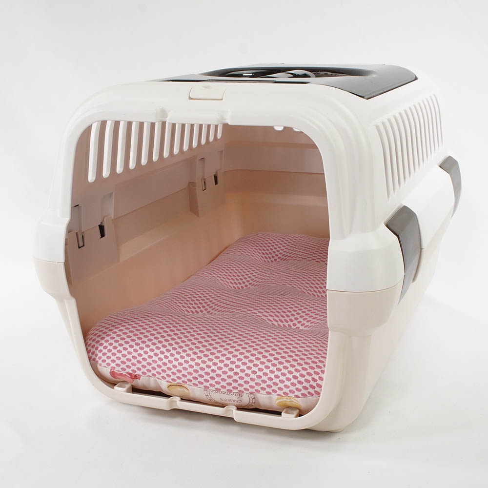 夏用縁無しクッションベッド iCOLD 接触冷感 マカロンピンク Sサイズ