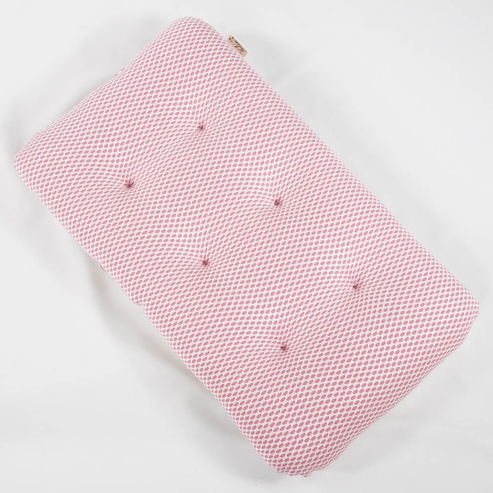 夏用縁無しクッションベッド iCOLD 接触冷感 マカロンピンク Sサイズ