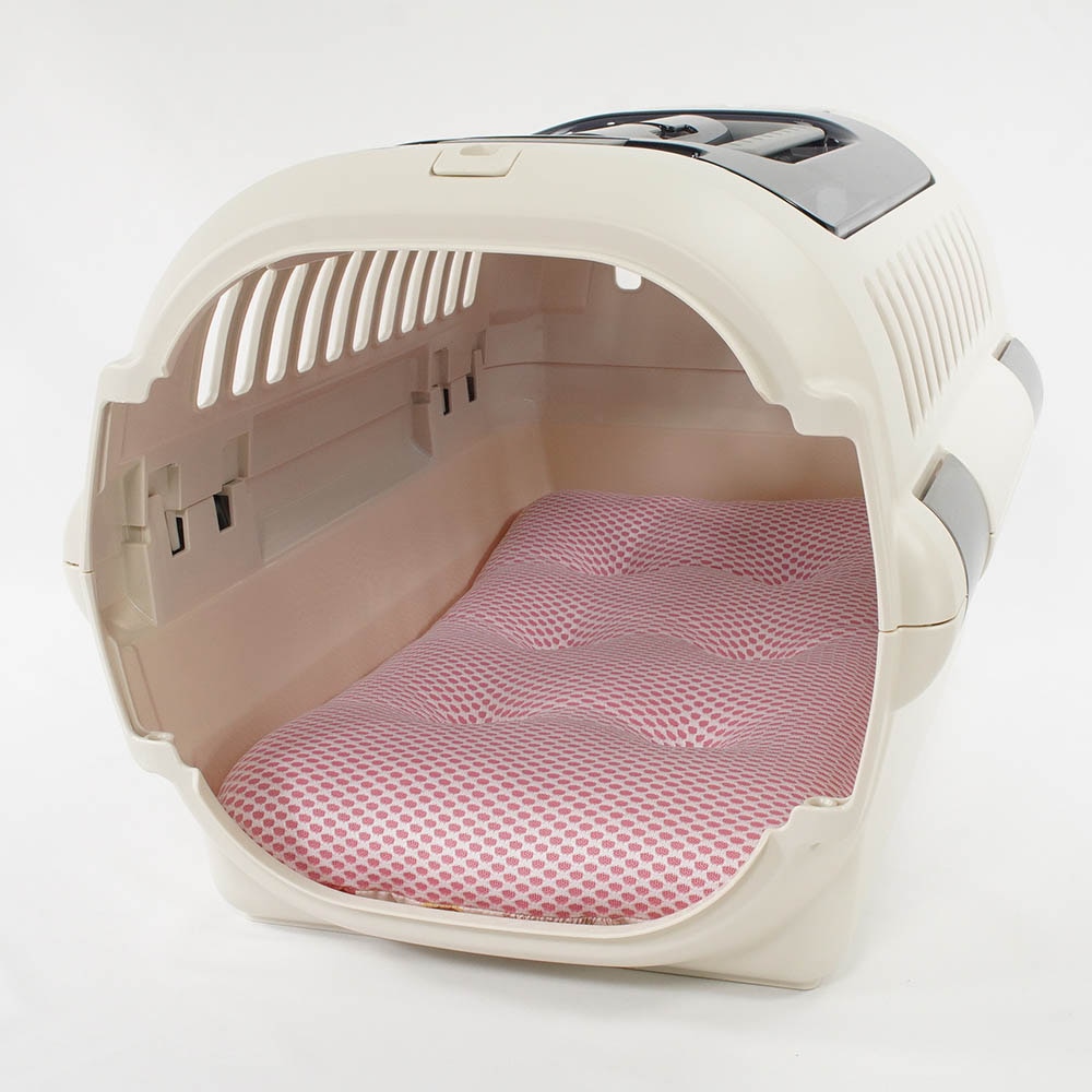 夏用縁無しクッションベッド iCOLD 接触冷感 マカロンピンク Sサイズ