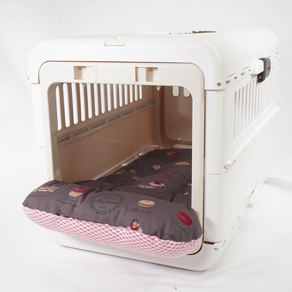 夏用 あごのせ縁無しクッション iCOLD 接触冷感 マカロンチョコ Sサイズ