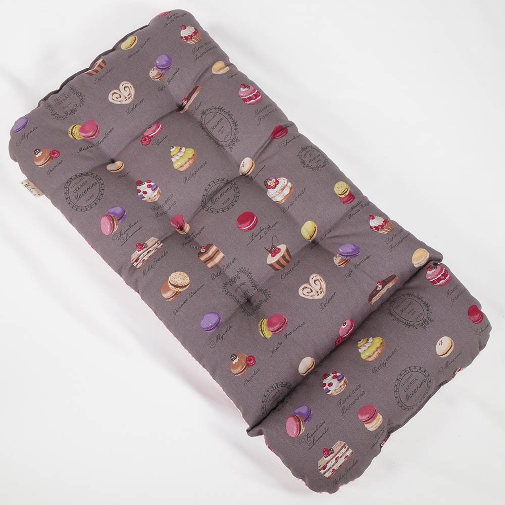 夏用 あごのせ縁無しクッション iCOLD 接触冷感 マカロンチョコ Sサイズ