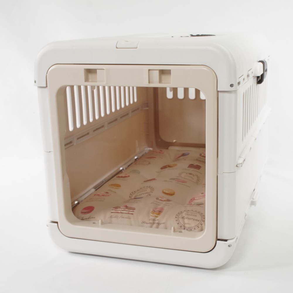 夏用縁無しクッションベッド iCOLD 接触冷感 マカロンベージュ Sサイズ