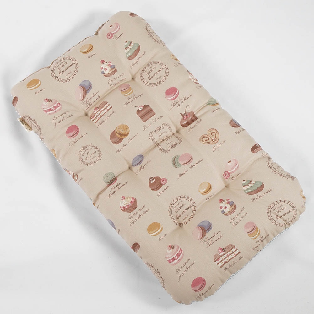 夏用縁無しクッションベッド iCOLD 接触冷感 マカロンベージュ Sサイズ