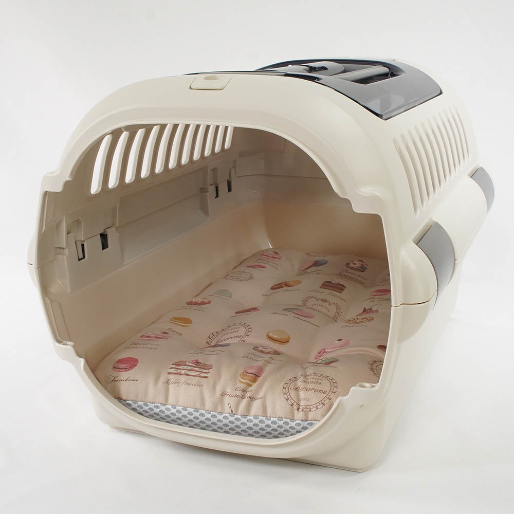 夏用縁無しクッションベッド iCOLD 接触冷感 マカロンベージュ Sサイズ