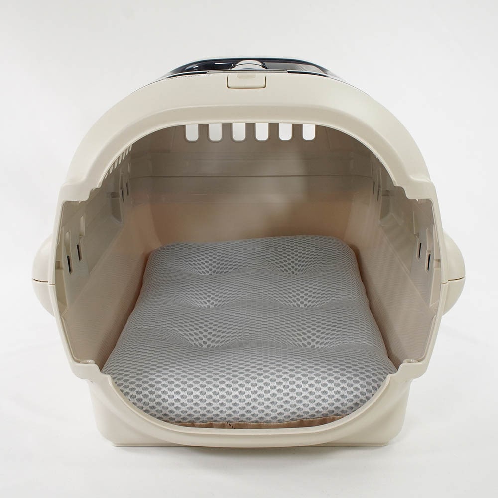 夏用縁無しクッションベッド iCOLD 接触冷感 マカロンベージュ Sサイズ