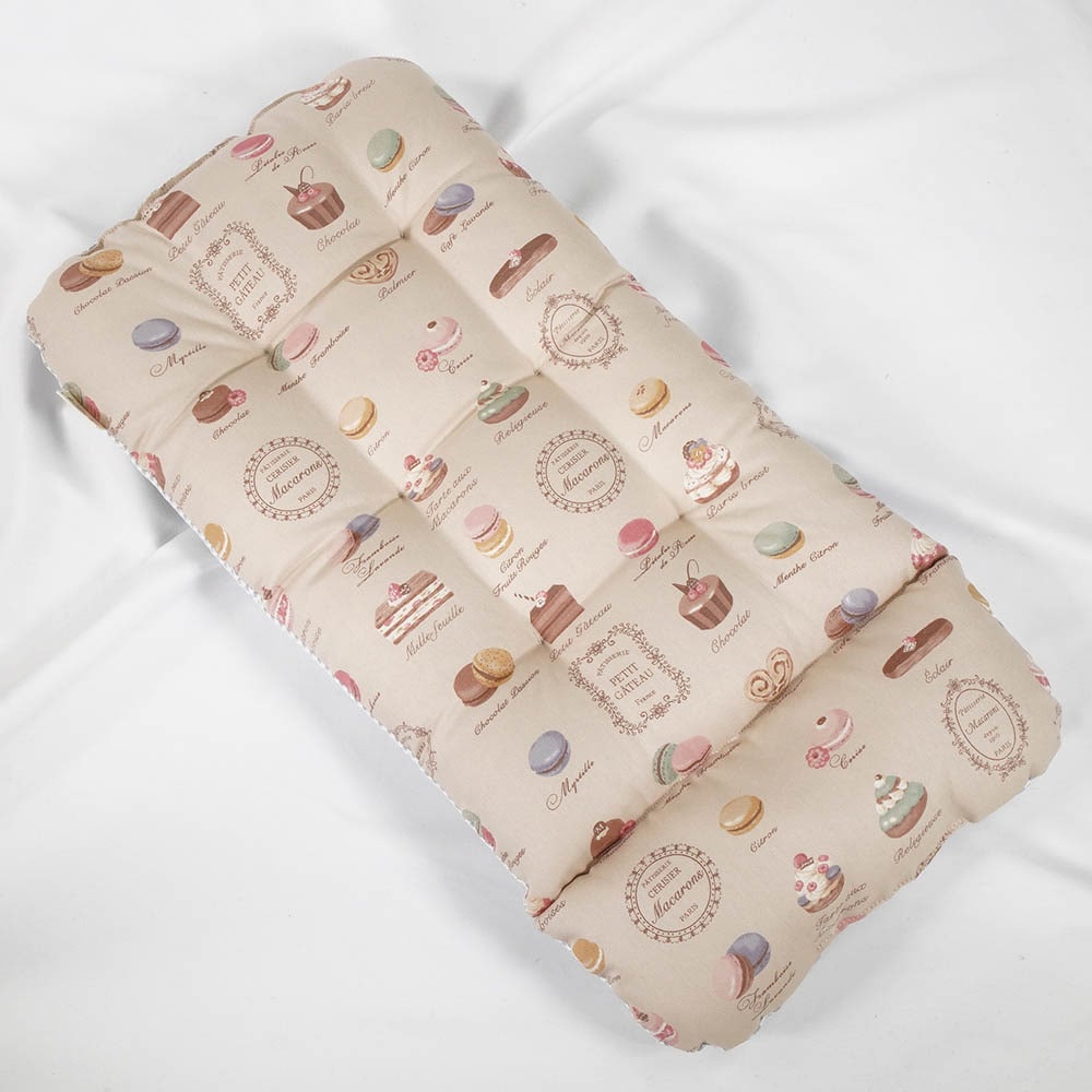 夏用 あごのせ縁無しクッション iCOLD 接触冷感 マカロンベージュ Sサイズ