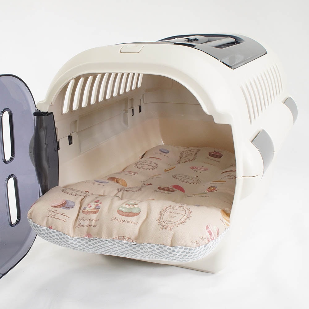 夏用 あごのせ縁無しクッション iCOLD 接触冷感 マカロンベージュ Sサイズ