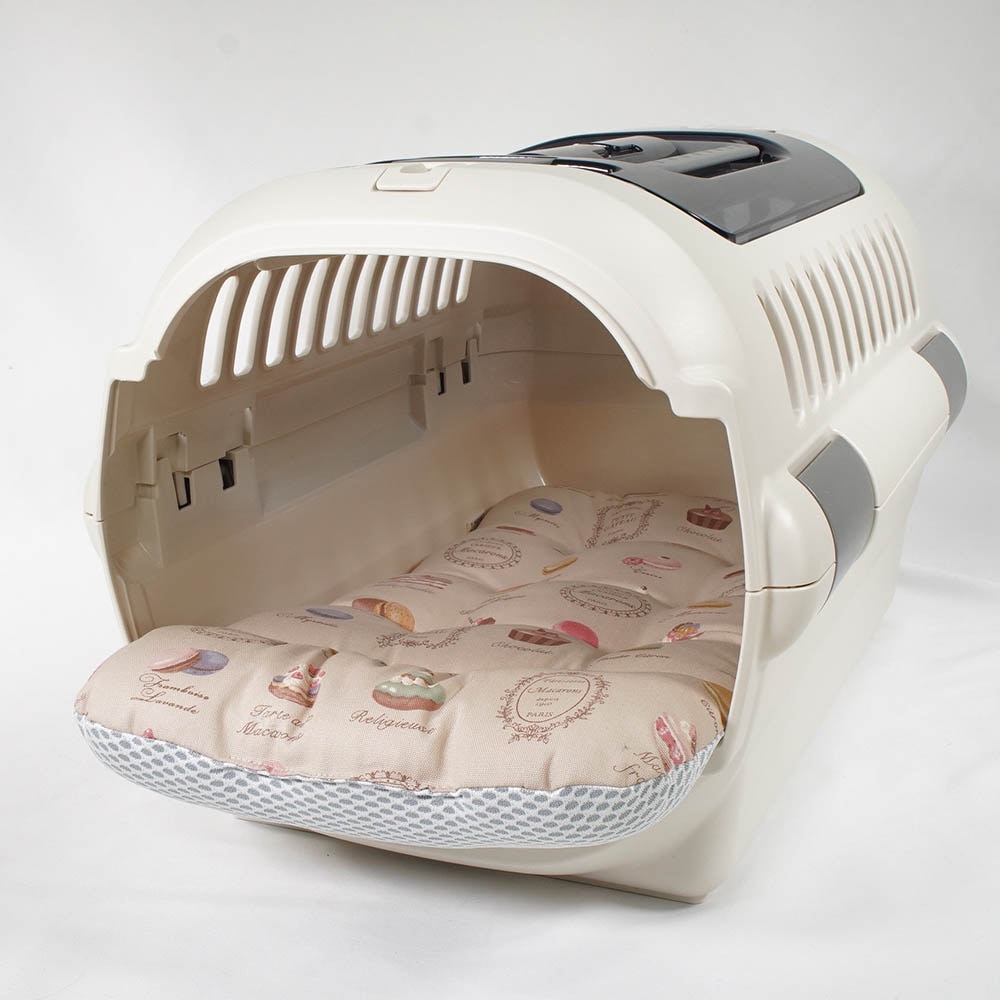 夏用 あごのせ縁無しクッション iCOLD 接触冷感 マカロンベージュ Sサイズ