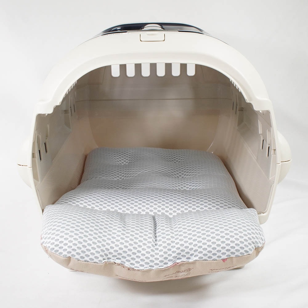 夏用 あごのせ縁無しクッション iCOLD 接触冷感 マカロンベージュ Sサイズ