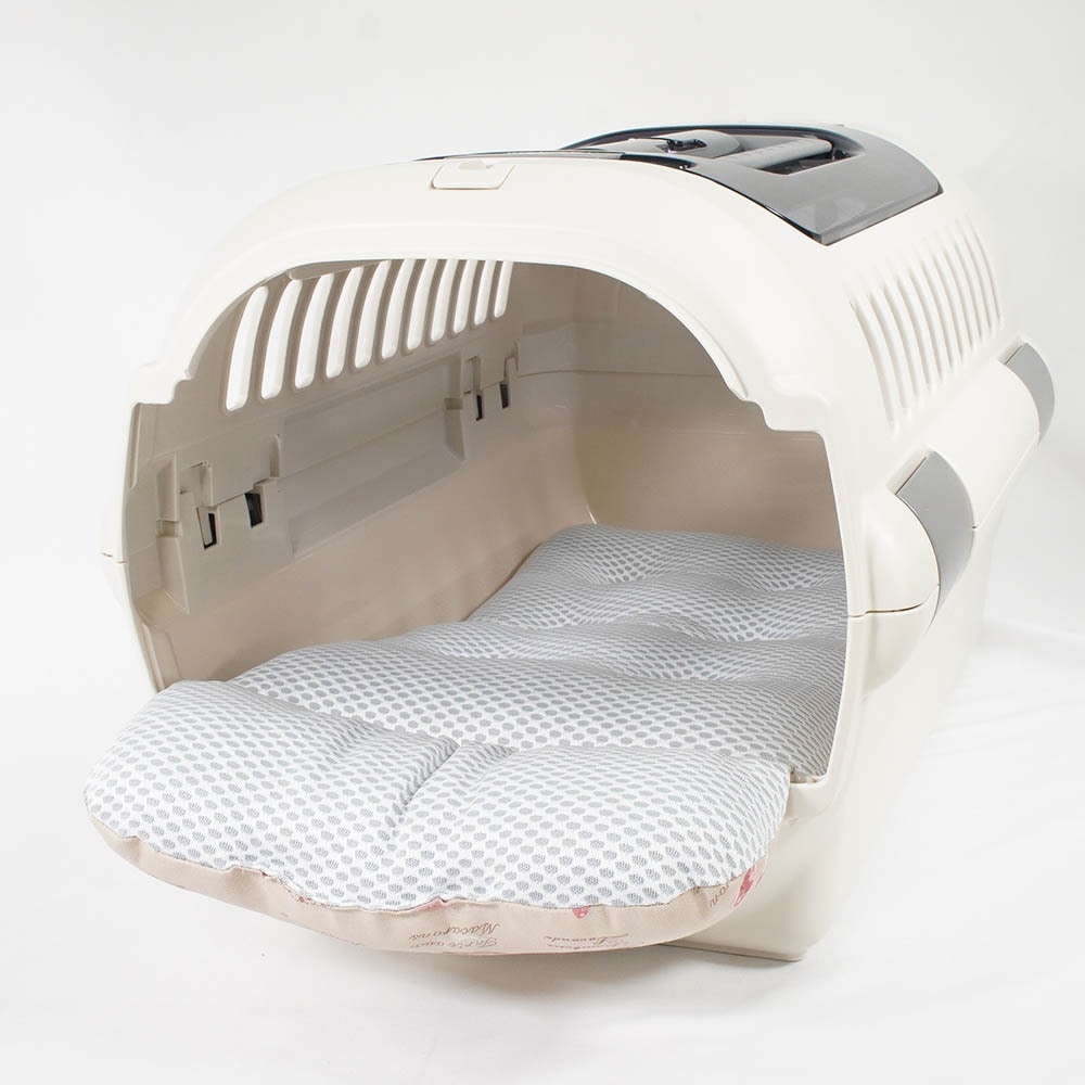 夏用 あごのせ縁無しクッション iCOLD 接触冷感 マカロンベージュ Sサイズ