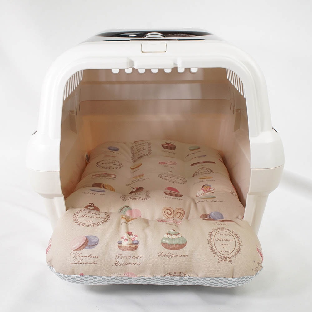 夏用 あごのせ縁無しクッション iCOLD 接触冷感 マカロンベージュ Sサイズ