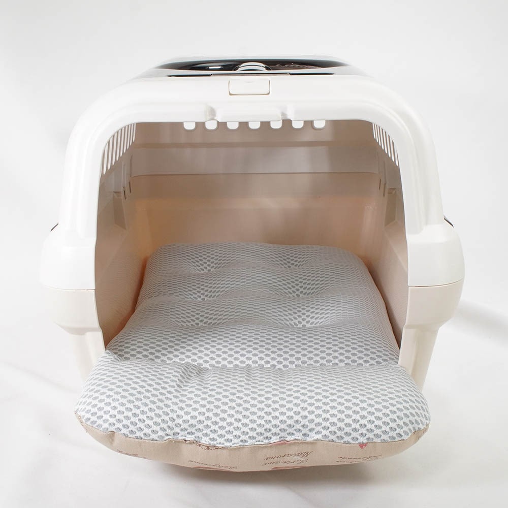 夏用 あごのせ縁無しクッション iCOLD 接触冷感 マカロンベージュ Sサイズ