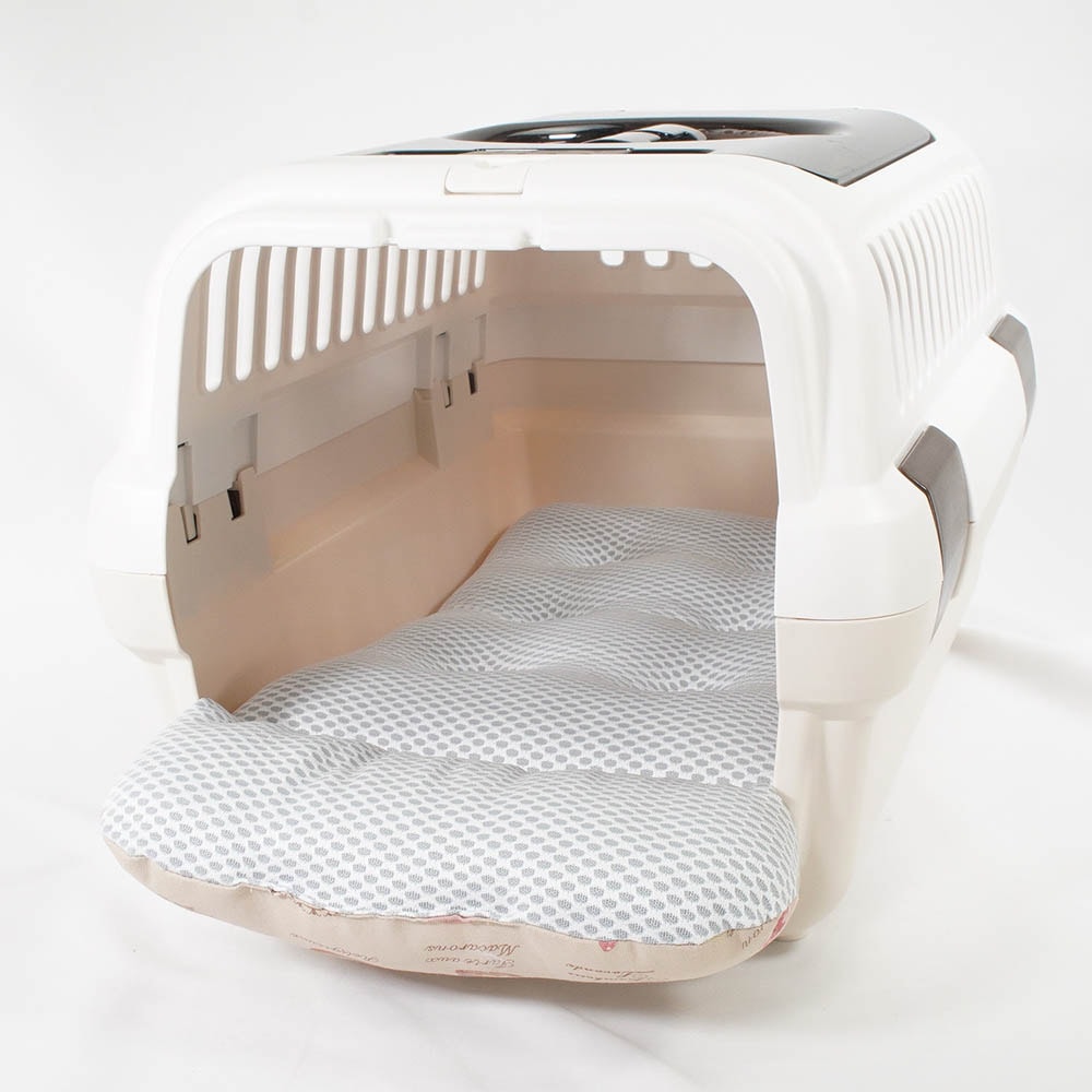 夏用 あごのせ縁無しクッション iCOLD 接触冷感 マカロンベージュ Sサイズ