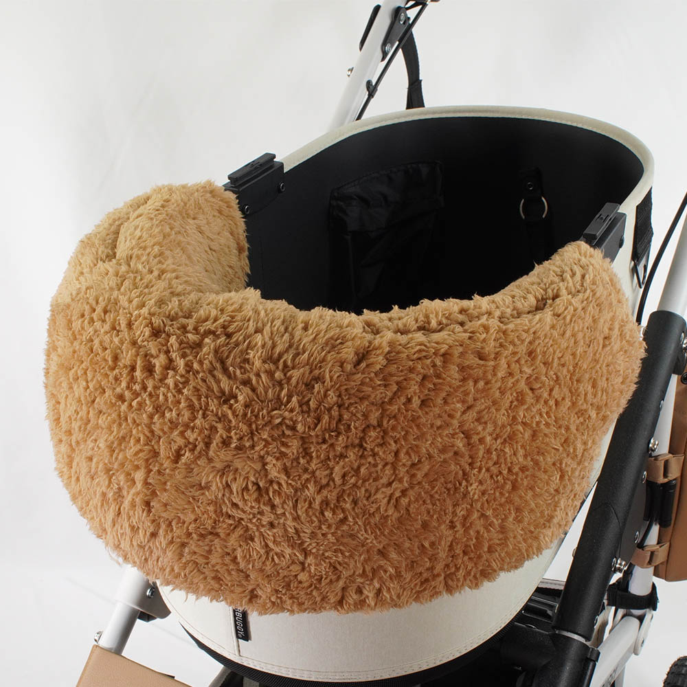 【500円OFF】DOME3レギュラー用クッションセット ぷくぷく あごのせクッション＋キャリークッションベッド Sサイズ マカロンベージュファーキャメル