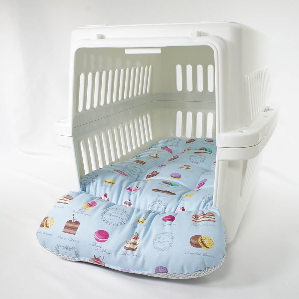 夏用 あごのせ縁無しクッション iCOLD 接触冷感 マカロンブルー Mサイズ