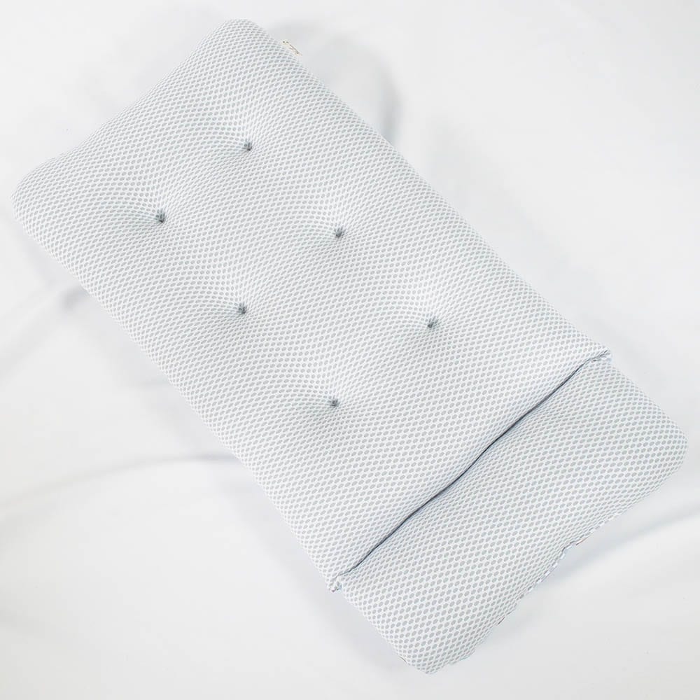 夏用 あごのせ縁無しクッション iCOLD 接触冷感 マカロンブルー Mサイズ