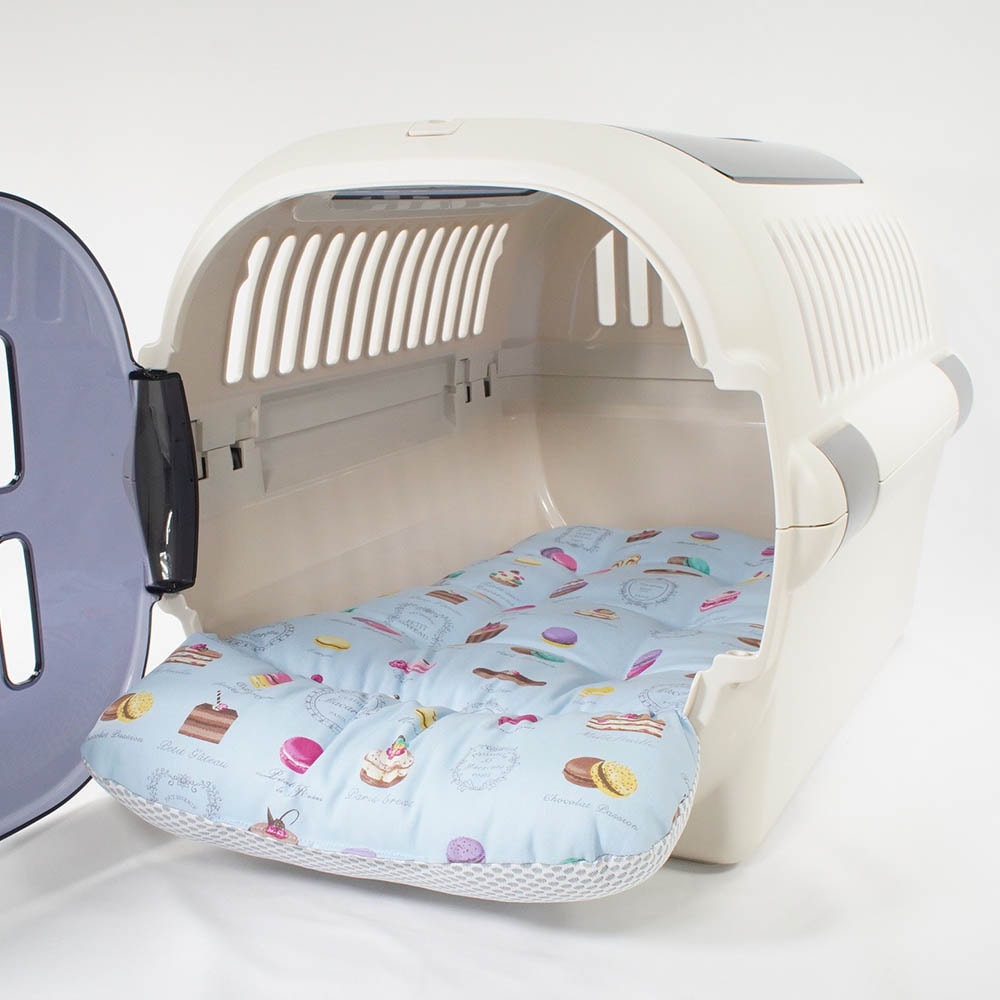 夏用 あごのせ縁無しクッション iCOLD 接触冷感 マカロンブルー Mサイズ