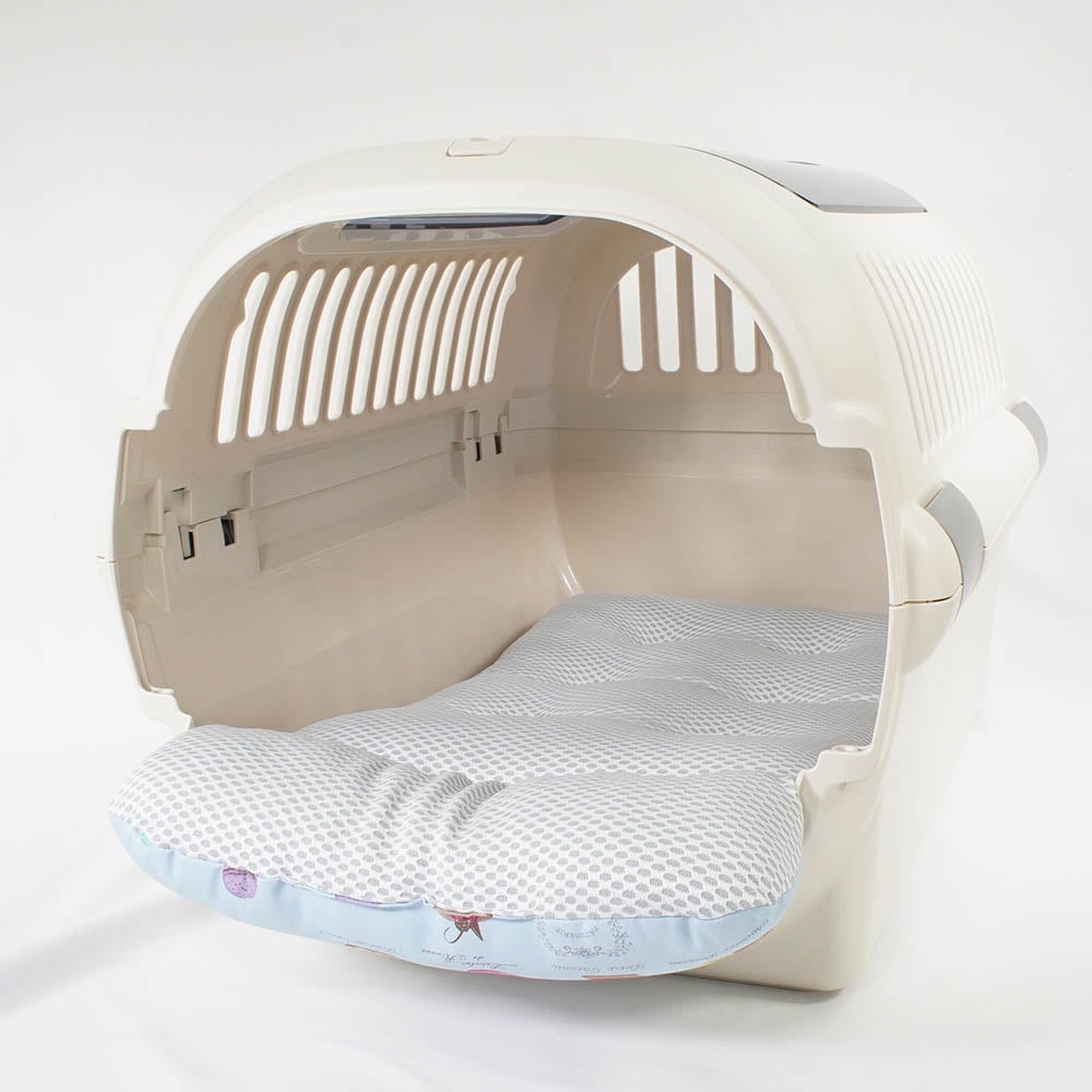 夏用 あごのせ縁無しクッション iCOLD 接触冷感 マカロンブルー Mサイズ