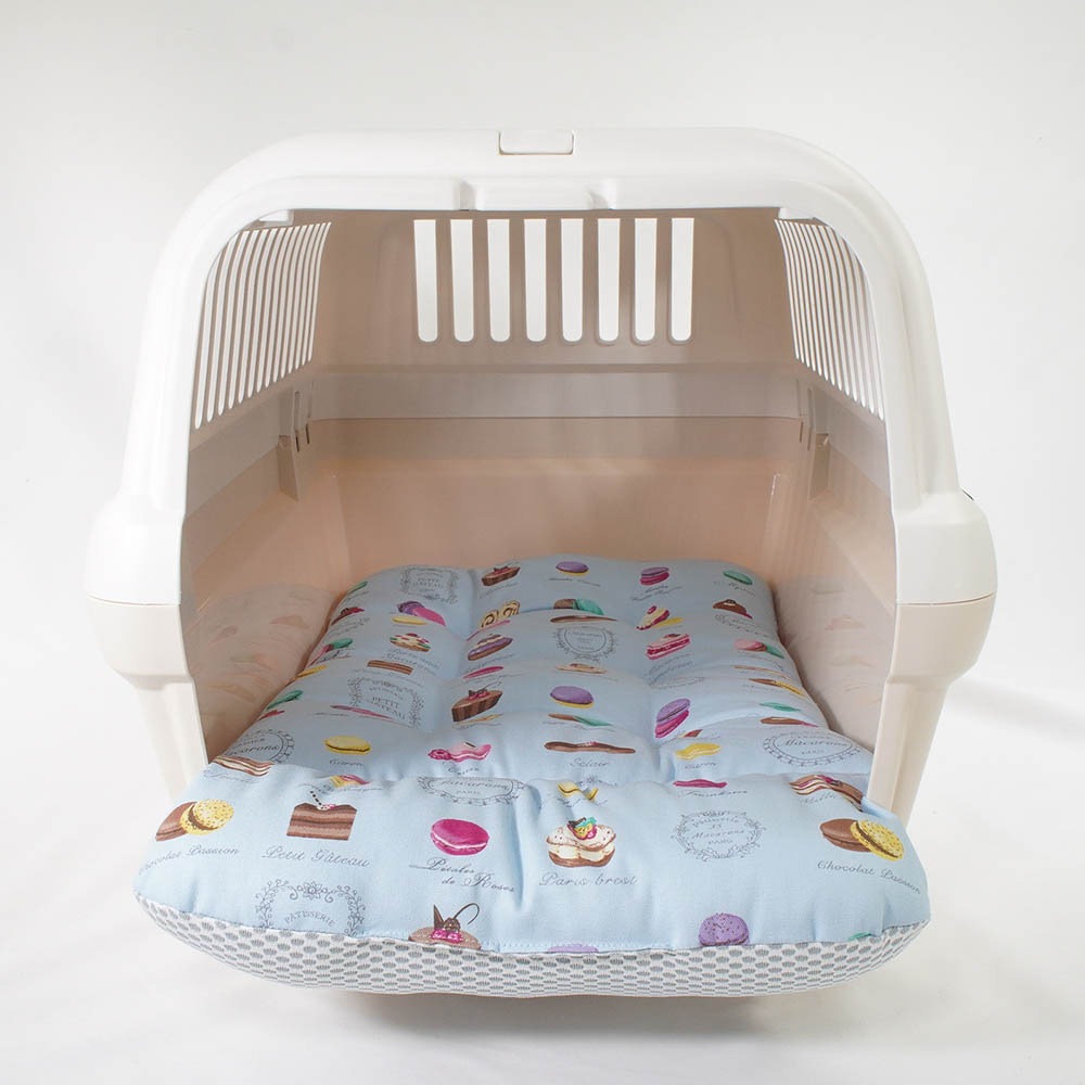 夏用 あごのせ縁無しクッション iCOLD 接触冷感 マカロンブルー Mサイズ