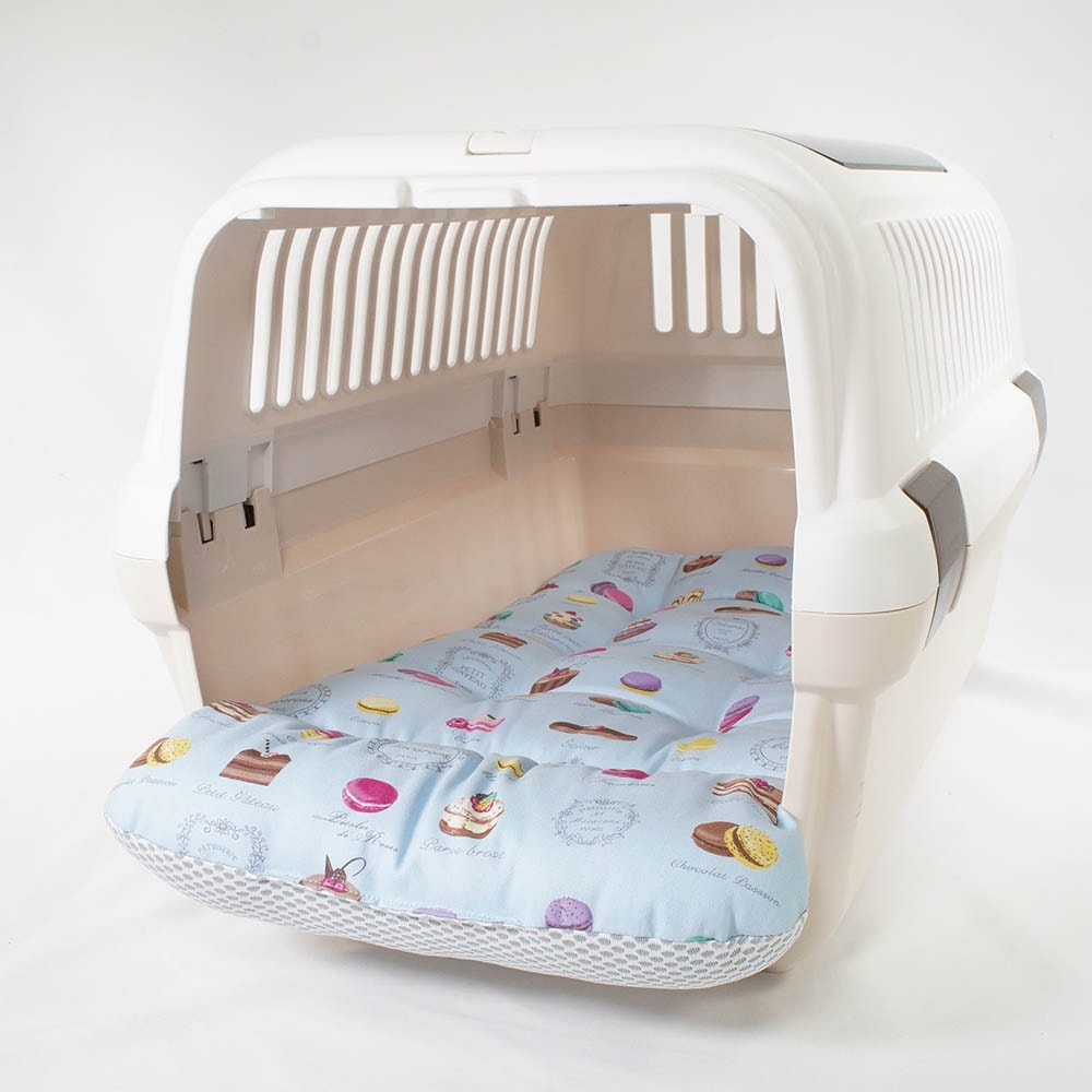 夏用 あごのせ縁無しクッション iCOLD 接触冷感 マカロンブルー Mサイズ