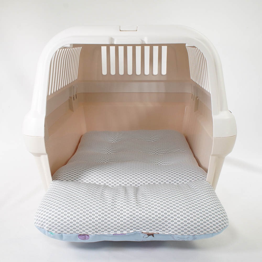 夏用 あごのせ縁無しクッション iCOLD 接触冷感 マカロンブルー Mサイズ