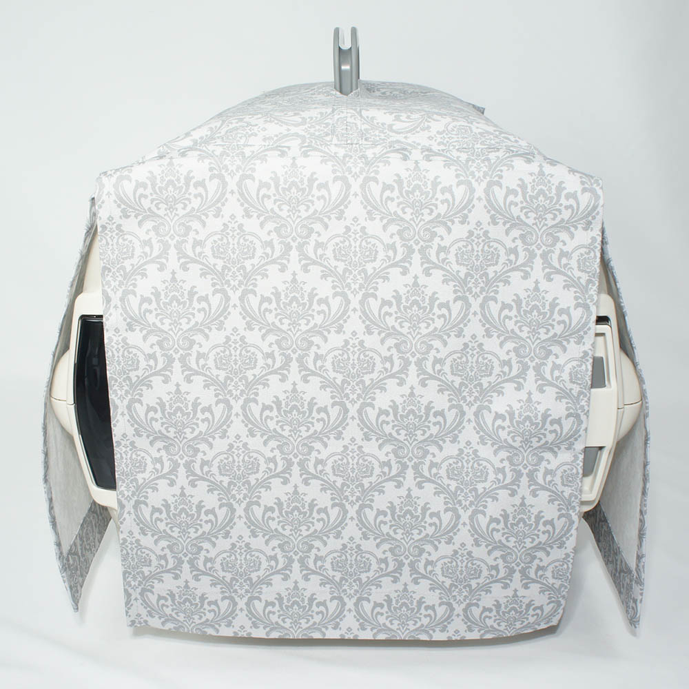 目隠しイージーカバー ショルダーベルト対応 ダマスク グレー＜マルチ幅＞ Mサイズ