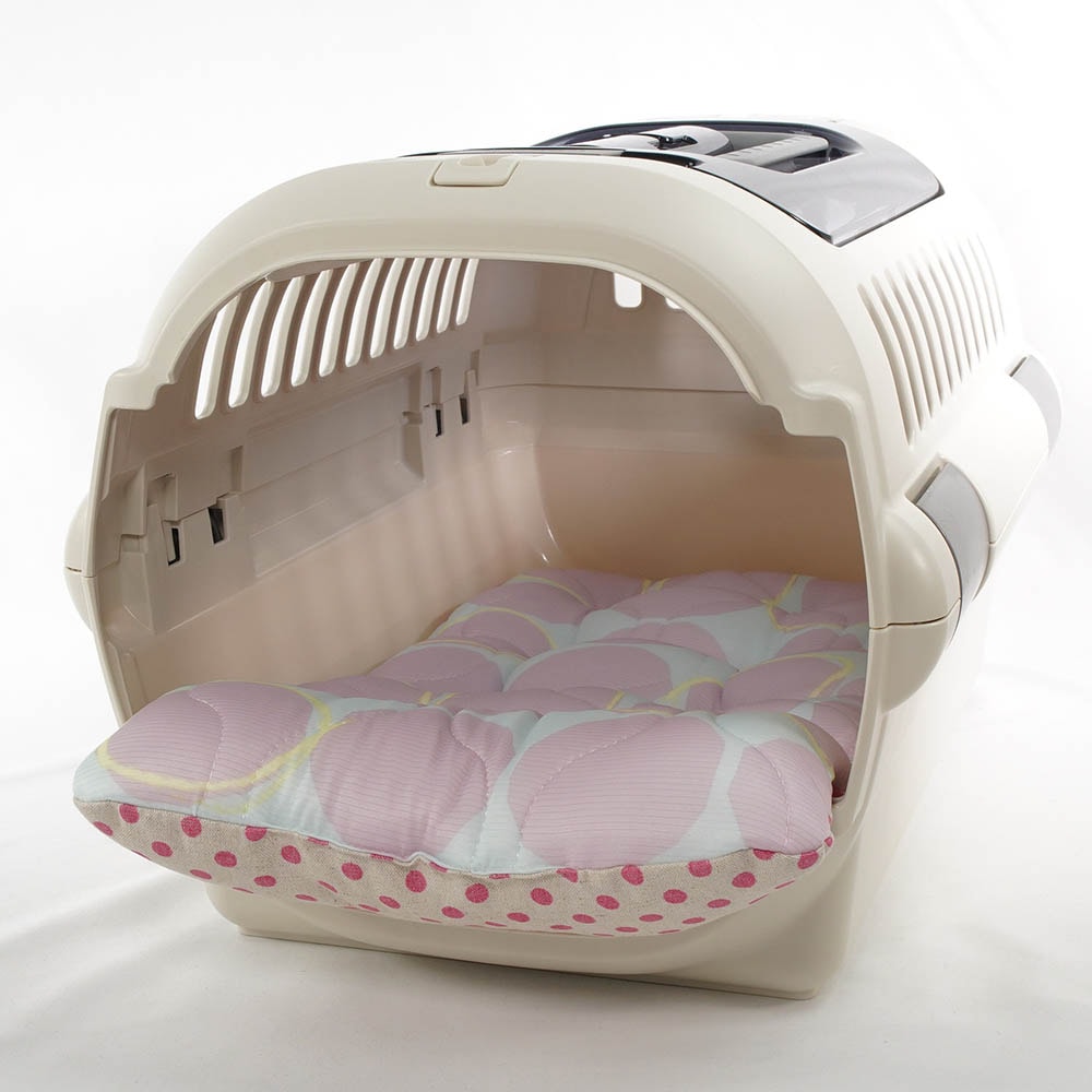 夏用あごのせ縁無しクッション/クレートクッション マーベラスクール Abuku ピンクパープル Sサイズ