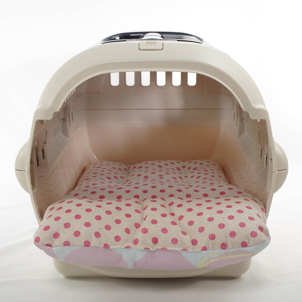 夏用あごのせ縁無しクッション/クレートクッション マーベラスクール Abuku ピンクパープル Sサイズ