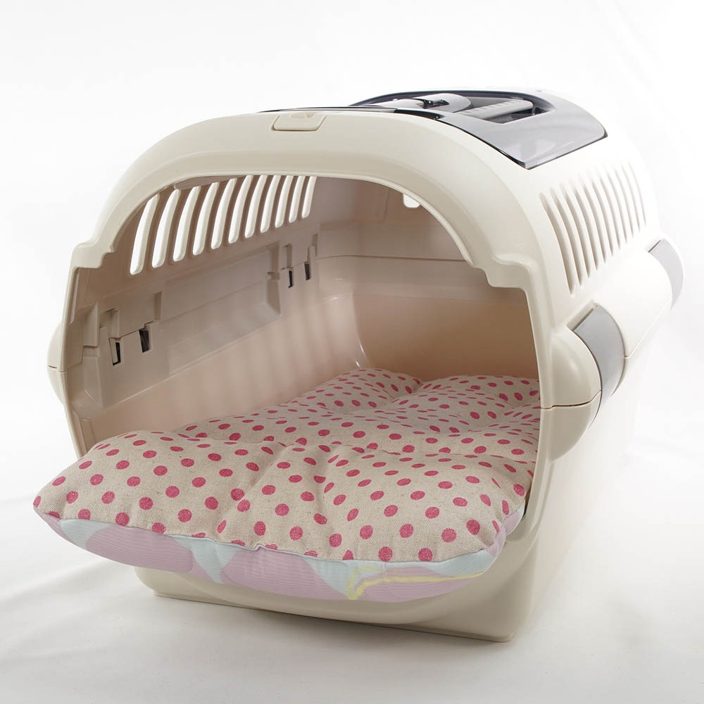 夏用あごのせ縁無しクッション/クレートクッション マーベラスクール Abuku ピンクパープル Sサイズ