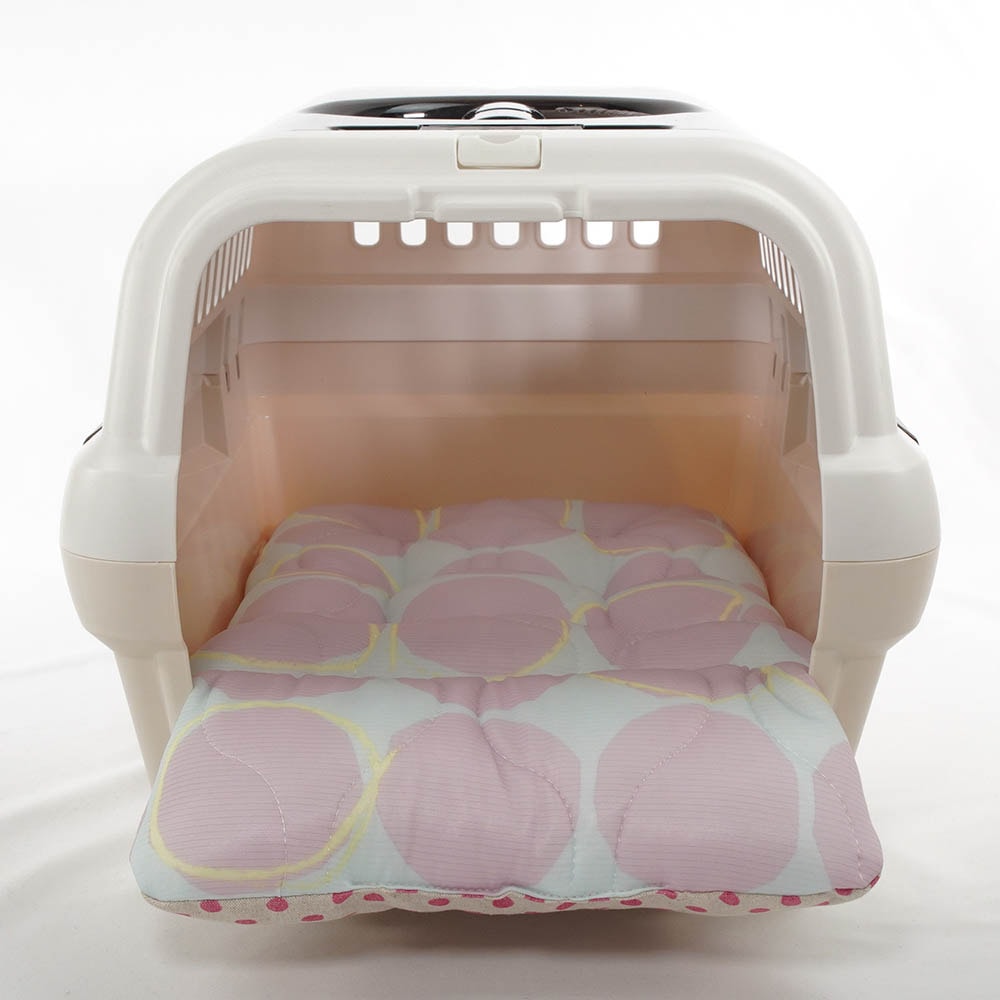 夏用あごのせ縁無しクッション/クレートクッション マーベラスクール Abuku ピンクパープル Sサイズ