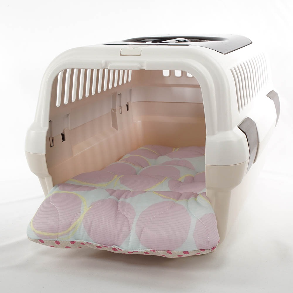 夏用あごのせ縁無しクッション/クレートクッション マーベラスクール Abuku ピンクパープル Sサイズ