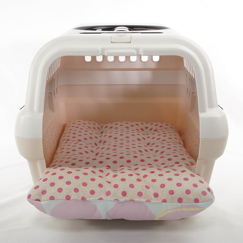 夏用あごのせ縁無しクッション/クレートクッション マーベラスクール Abuku ピンクパープル Sサイズ