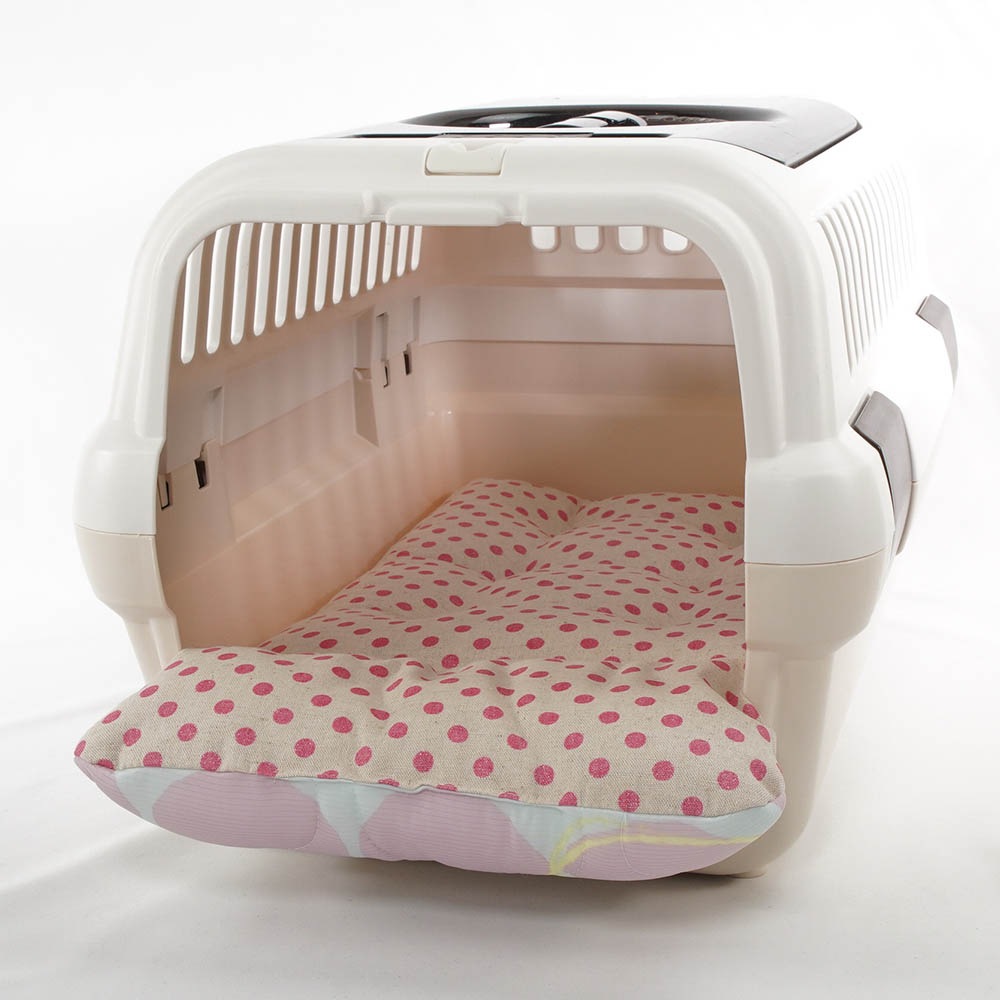 夏用あごのせ縁無しクッション/クレートクッション マーベラスクール Abuku ピンクパープル Sサイズ